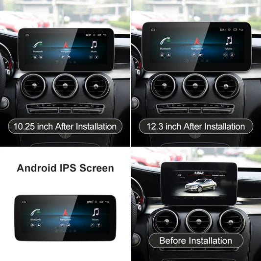 12,3 Zoll Kabelloses CarPlay für Mercedes Benz | Snapdragon665 Android13 Auto-GPS-Stereo-Multimedia-Autoradio-Steuergerät 