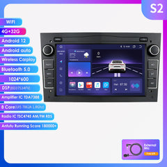 Für Opel Astra HJ Vectra Vauxhall Antara Zafira Corsa CD Vivaro Meriva Veda Android 12,0 Auto Radio drahtlose CarPlay Android Auto 