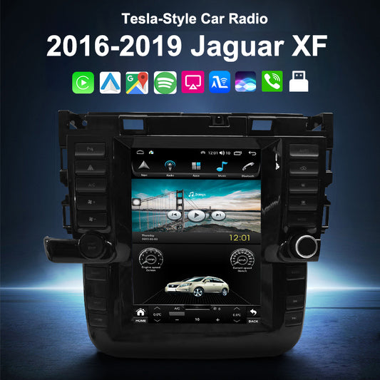 Pour Jaguar XF 2016-2019 Android 13 Lecteur multimédia de voiture Auto Radio GPS Navigation Audio Stéréo Écran de style Tesla 